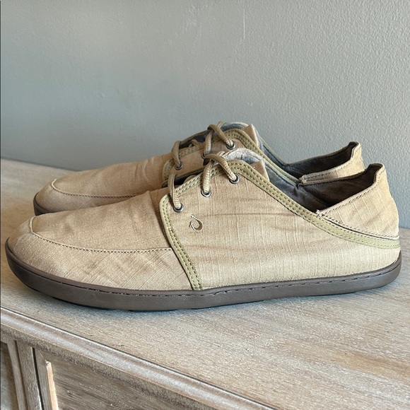 OluKai Other - OluKai Men’s Tan Canvas boat shoes , Size 13 - Stylish & Comfortable.”